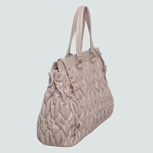 90.286 Miu Miu in pelle matelassé Tote Bag 90.286 Rosa